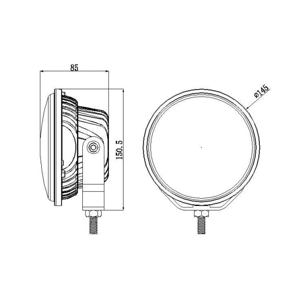 Додаткова LED фара Лідер 36W (3W*12) 10-30V Ø 141x85 mm Близький та Далекий (55 36W) 1 шт (2963)
