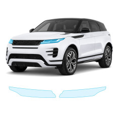 Антигравийная защитная бронепленка по лекалам для Land Rover Range Rover Evoque L551 2019- оптика (фары и ПТФ)