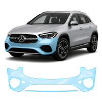 Антигравийная защитная бронепленка по лекалам для Mercedes-Benz GLA H247 facelift 2023- передний бампер