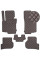 Коврики в салон для Volkswagen Golf V 2003-2010 Экокожа Коричневые 5 шт (Rombus)