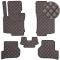 Коврики в салон для Volkswagen Golf V 2003-2010 Экокожа Коричневые 5 шт (Rombus)