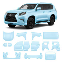 Антигравійна захисна бронеплівка за лекалами для Lexus GX J150 facelift 2 2020-2023 - повний кузов
