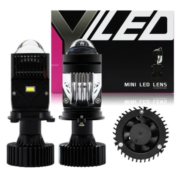 LED лампы автомобильные Y3 H4 110W (Линзованные D37 мм С Обманкой Canbus)