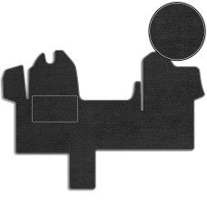 Ворсовые коврики для Renault Master 3 2010-2019 с подпятником Черные 2 шт (Carrera)
