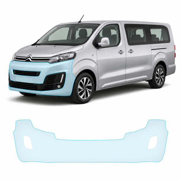 Антигравийная защитная бронепленка по лекалам для Citroen SpaceTourer I 2016- передний бампер