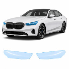 Антигравийная защитная бронепленка по лекалам для BMW i5 G60 2023- оптика (фары и ПТФ)