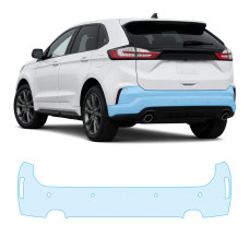 Антигравійна захисна бронеплівка за лекалами для Ford Edge (US) II facelift 2019-2024 - задній бампер