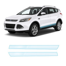 Антигравийная защитная бронепленка по лекалам для Ford Kuga II 2013-2019 - нижняя зона кузова пороги