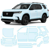 Антигравийная защитная бронепленка по лекалам для Honda Passport III facelift 2022- полный кузов