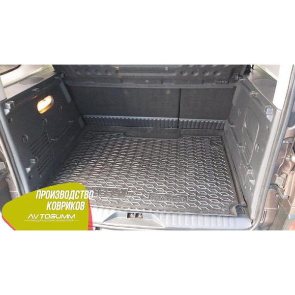 Автомобільний килимок в багажник Renault Kangoo 2 2008 - пас. / Гумовий (Avto-Gumm)
