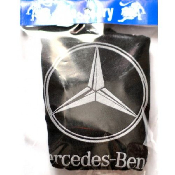 Чехлы для подголовников Универсальные Mercedes Черные 2 шт