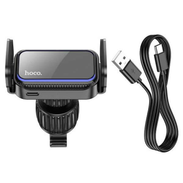 Автодержатель с беспроводной зарядкой HOCO CA201 Аккумулятор 120 mAh для воздуховода