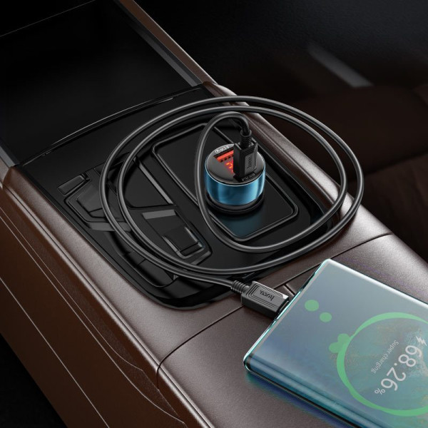 Автомобільний зарядний пристрій Hoco Z50 PD 30W QC3.0 (1 Type-C 1USB 3A 48W)