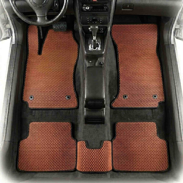 Коврики в салон EVA для Audi A4 B5 1994-2001 с подпятником Коричневые 5 шт