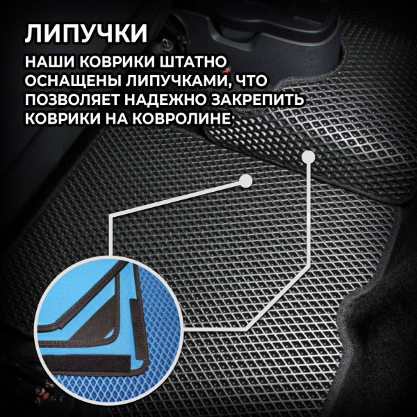 3D EVA Килимки в салон для Skoda SuperB 2001-2008 (Металевий підп'ятник) Бежевий-Бежові кант 5 шт
