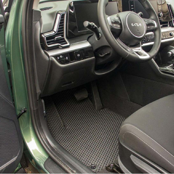 Коврики в салон EVA для Kia Sportage (NQ5) 2021- с подпятником Синие 5 шт