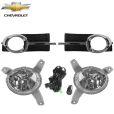 Противотуманные фары Chevrolet Aveo III 2006-2011 в хроме с электро проводкой H3 (CV-304E)
