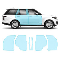 Антигравийная защитная бронепленка по лекалам для Land Rover Range Rover L405 facelift 2018-2022 - зоны дверей и стойки окон
