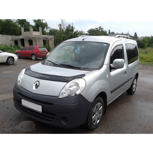 Дефлектор капота мухобойка Renault Kangoo 2008-2013 Евро Крепление (Vip Tuning) RL17