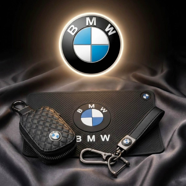 Автонабір №7 для BMW Килимок Брелок ремінцем з карабіном та чохол для автоклучів