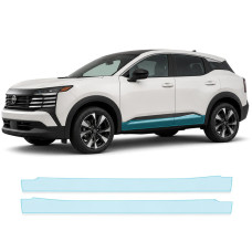 Антигравийная защитная бронепленка по лекалам для Nissan Kicks II 2025- нижняя зона кузова пороги