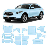 Антигравийная защитная бронепленка по лекалам для Infiniti FX35/FX37/QX70 S51 facelift 2012-2017 - полный кузов
