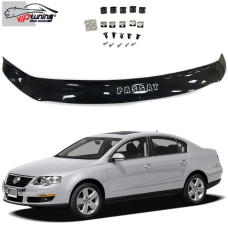 Дефлектор капоту мухобійка Volkswagen Passat B6 2005-2010 Євро Кріплення (Vip Tuning)
