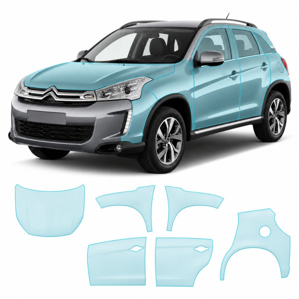 Антигравійна захисна бронеплівка за лекалами для Citroen C4 Aircross I 2012-2017 - повний кузов