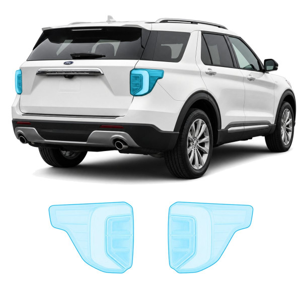 Антигравийная защитная бронепленка по лекалам для Ford Explorer (US) VI 2020-2023 - задние фонари стопы
