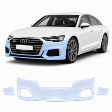 Антигравійна захисна бронеплівка за лекалами для Audi A8 D5 2017-2021 - передній бампер
