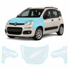 Антигравійна захисна бронеплівка за лекалами для Fiat Panda III 2011-2024 - капот і передні крила