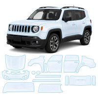 Антигравийная защитная бронепленка по лекалам для Jeep Renegade BU 2015-2018 - полный кузов