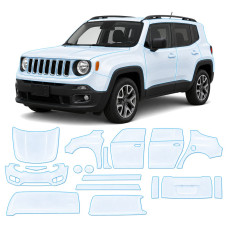 Антигравийная защитная бронепленка по лекалам для Jeep Renegade BU 2015-2018 - полный кузов
