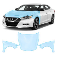 Антигравійна захисна бронеплівка за лекалами для Nissan Maxima A36 2016-2018 - капот і передні крила