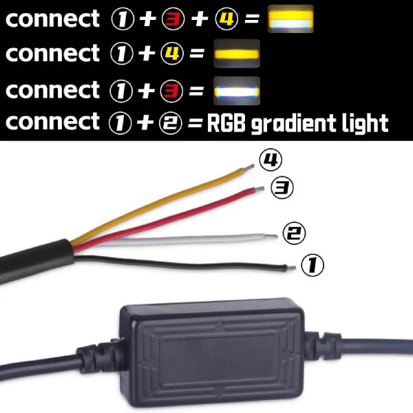 LED Фара Світлодіодні 55W 70x22x55 мм 12-80V External SportLight L27 на одну лінзу W/Y Мультипідсвічування 2 шт