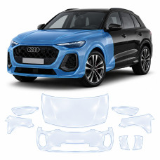 Антигравійна захисна бронеплівка за лекалами для Audi Q5 GU 2025- передня частина авто (капот бампер крила))